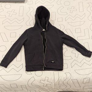 Abercrombie and Fitch Heavy Weight Fleece Zip-Up Hoodie, black, small